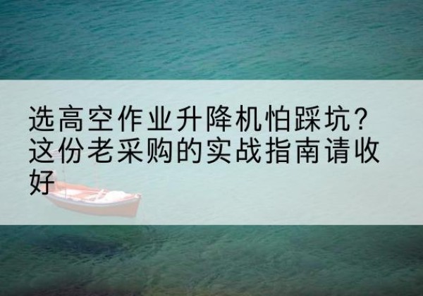 万山高空作业升降机厂家推荐-选高空作业升降机怕踩坑？这份老采购的实战指南请收好
